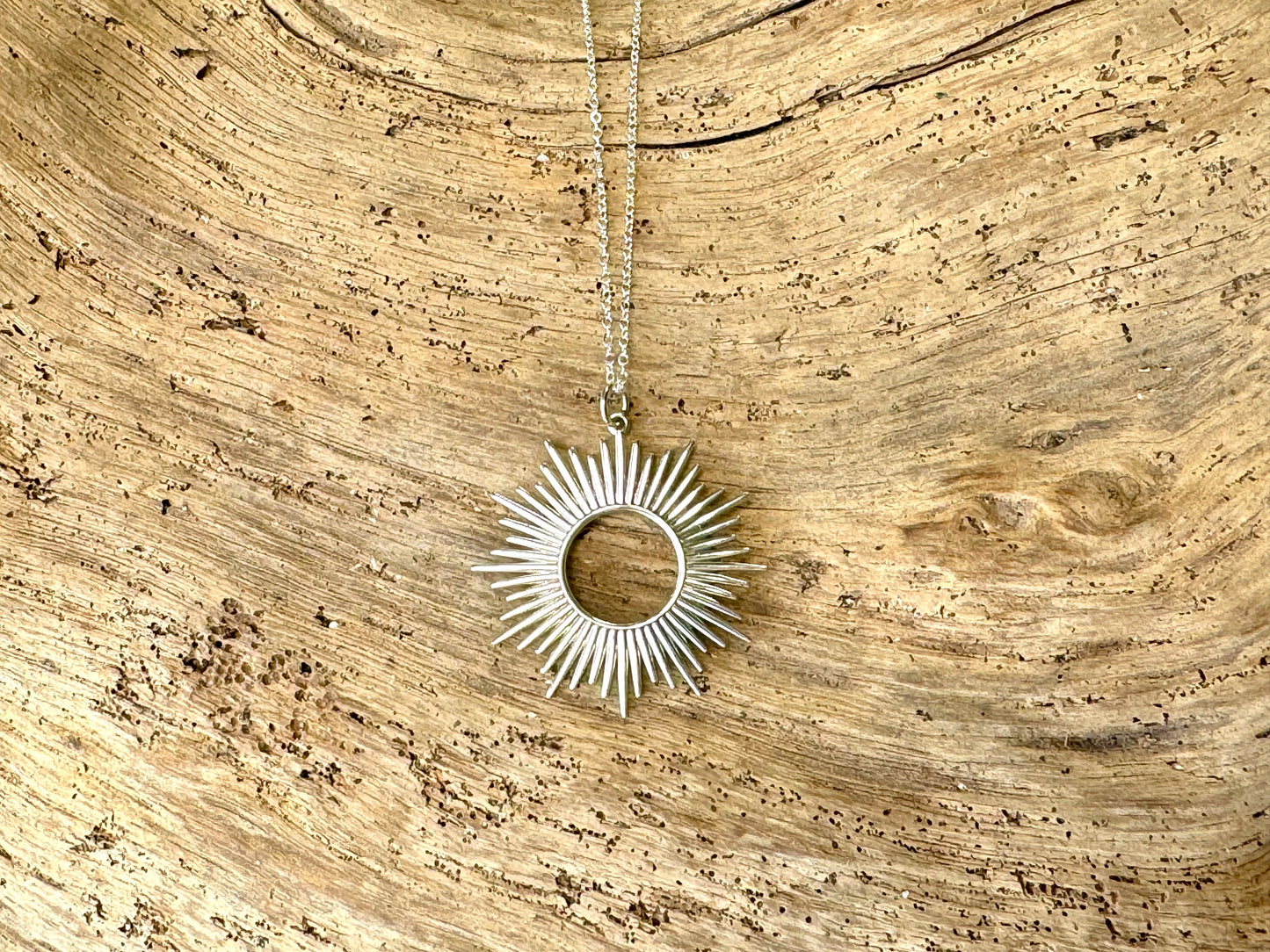 Sterling Silver Sunburst Pendant