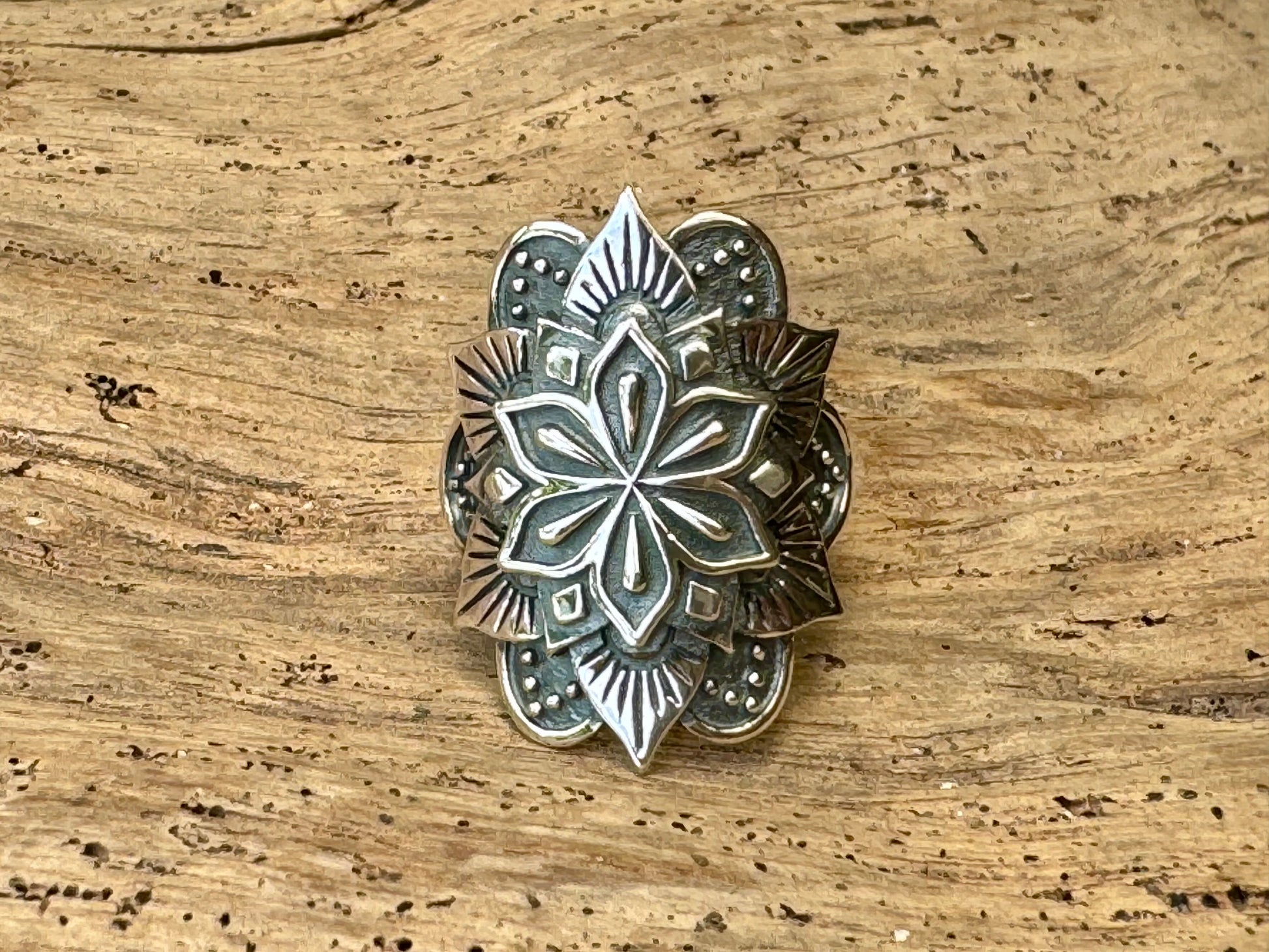 Sterling Silver Mandala Wrap Ring - Main Image
