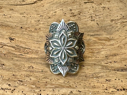 Sterling Silver Mandala Wrap Ring