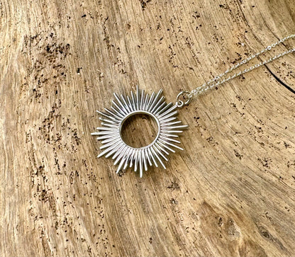 Sterling Silver Sunburst Pendant