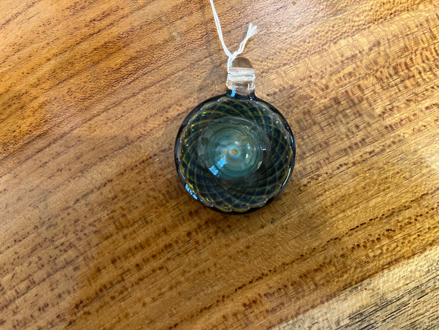 Blue Fumicello Glass Pendant