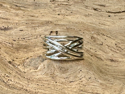 Sterling Silver Criss Crossed Ring