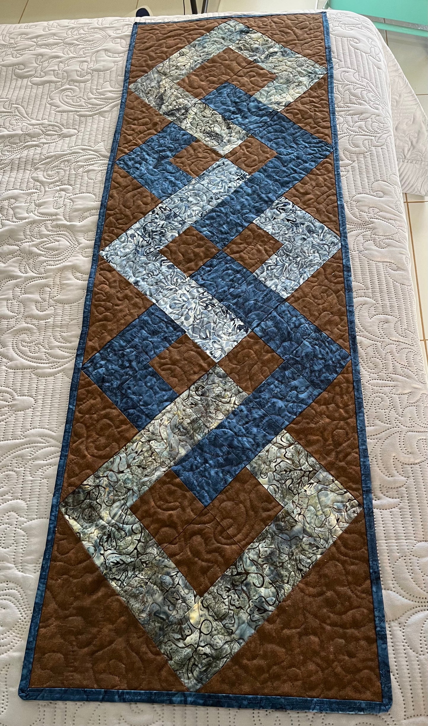 Batik Interlocking Squares Table Runners