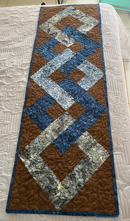 Batik Interlocking Squares Table Runners