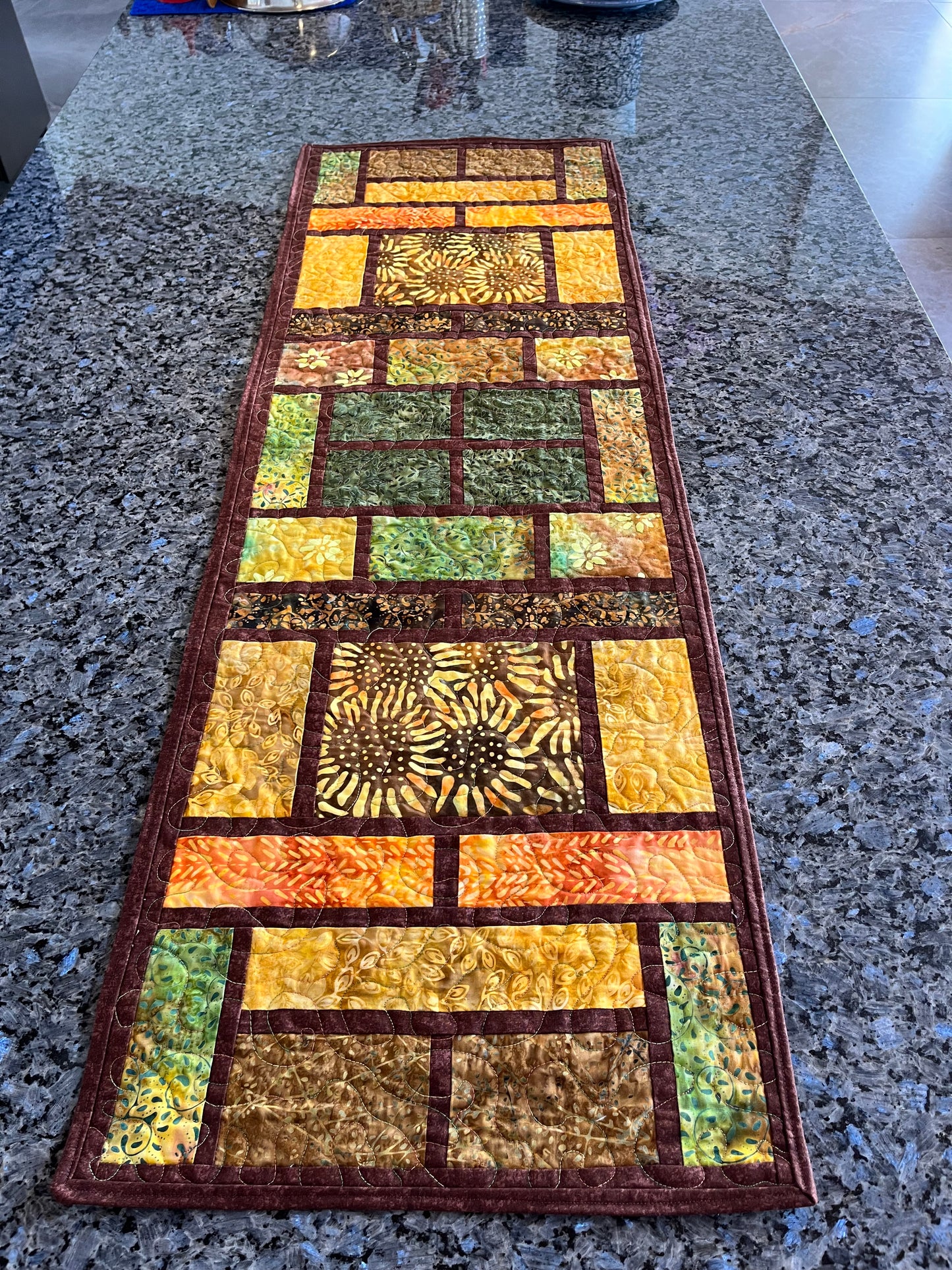 Batik Costa Rican Inspired Stained Glass Table Runners