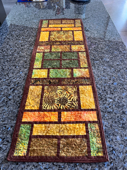 Batik Costa Rican Inspired Stained Glass Table Runners