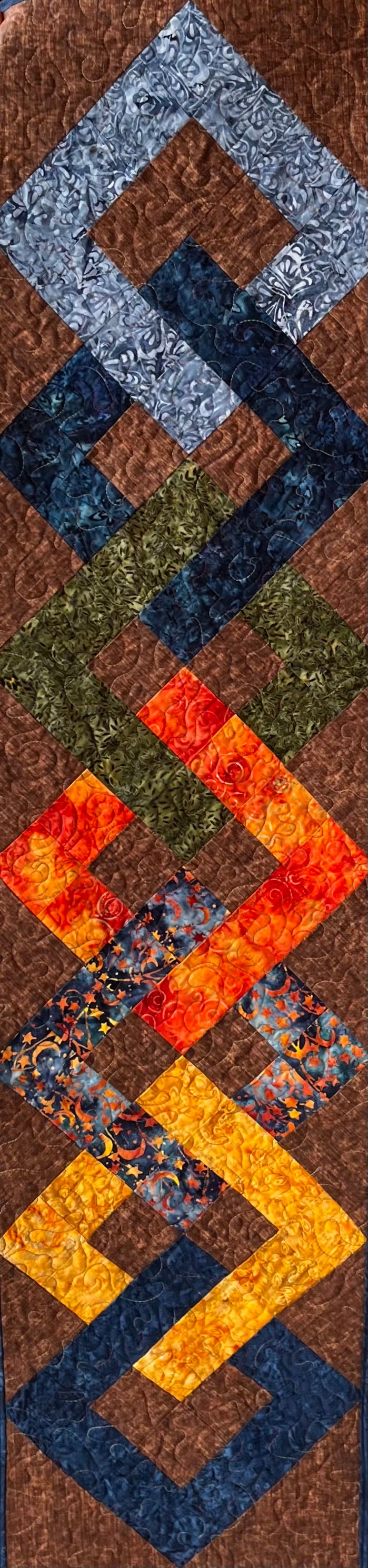 Batik Interlocking Squares Table Runners