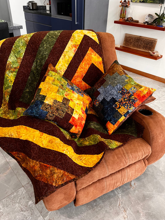 Cosy handmade lap-size quilts for comfort,  decor and gifts