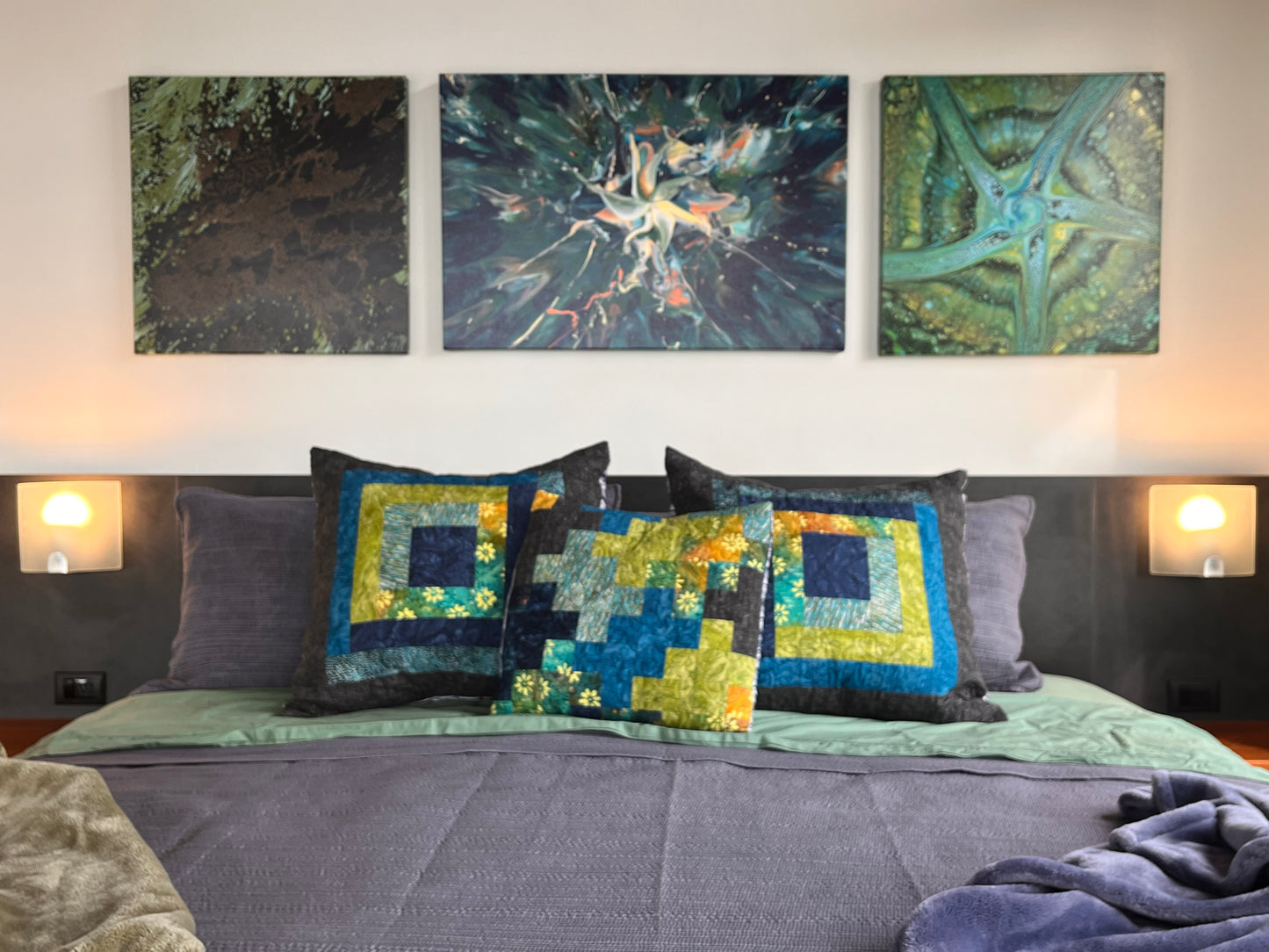 Cosy handmade lap-size quilts and pillow covers for comfort,  decor and gifts
