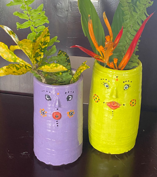 Small Face Vases