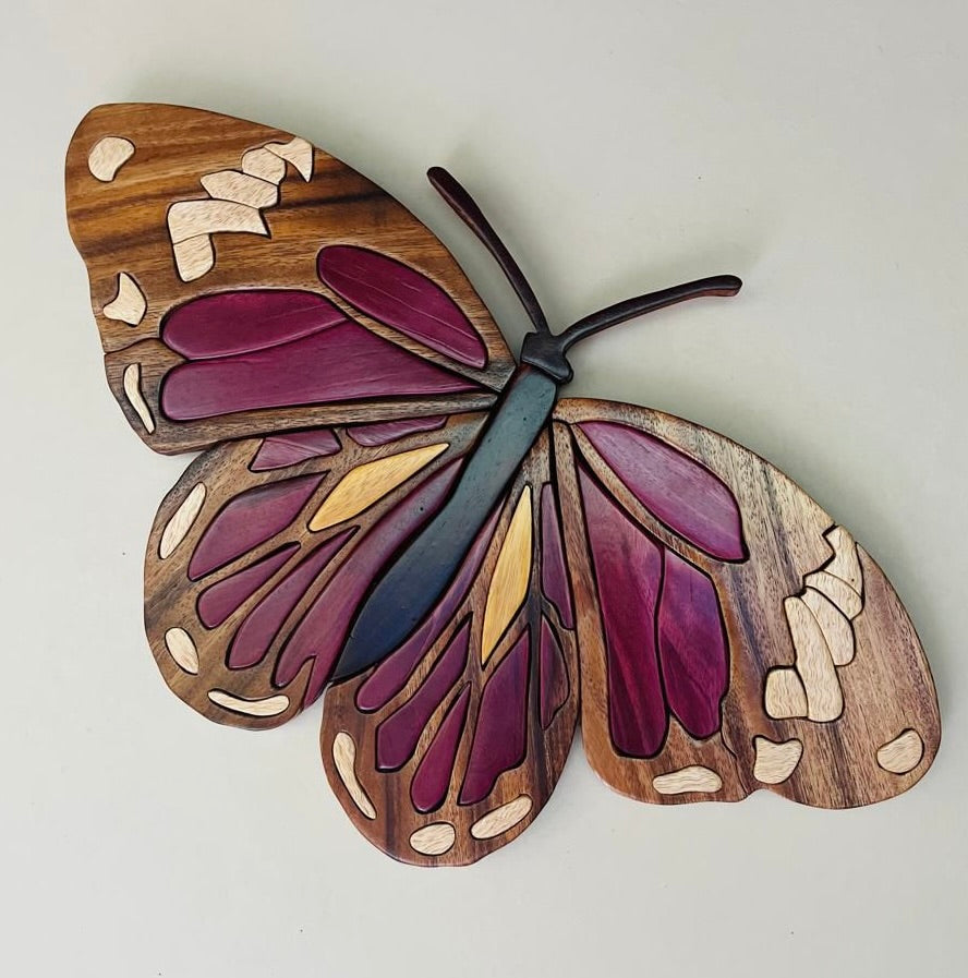 Carved Wood Butterfly
