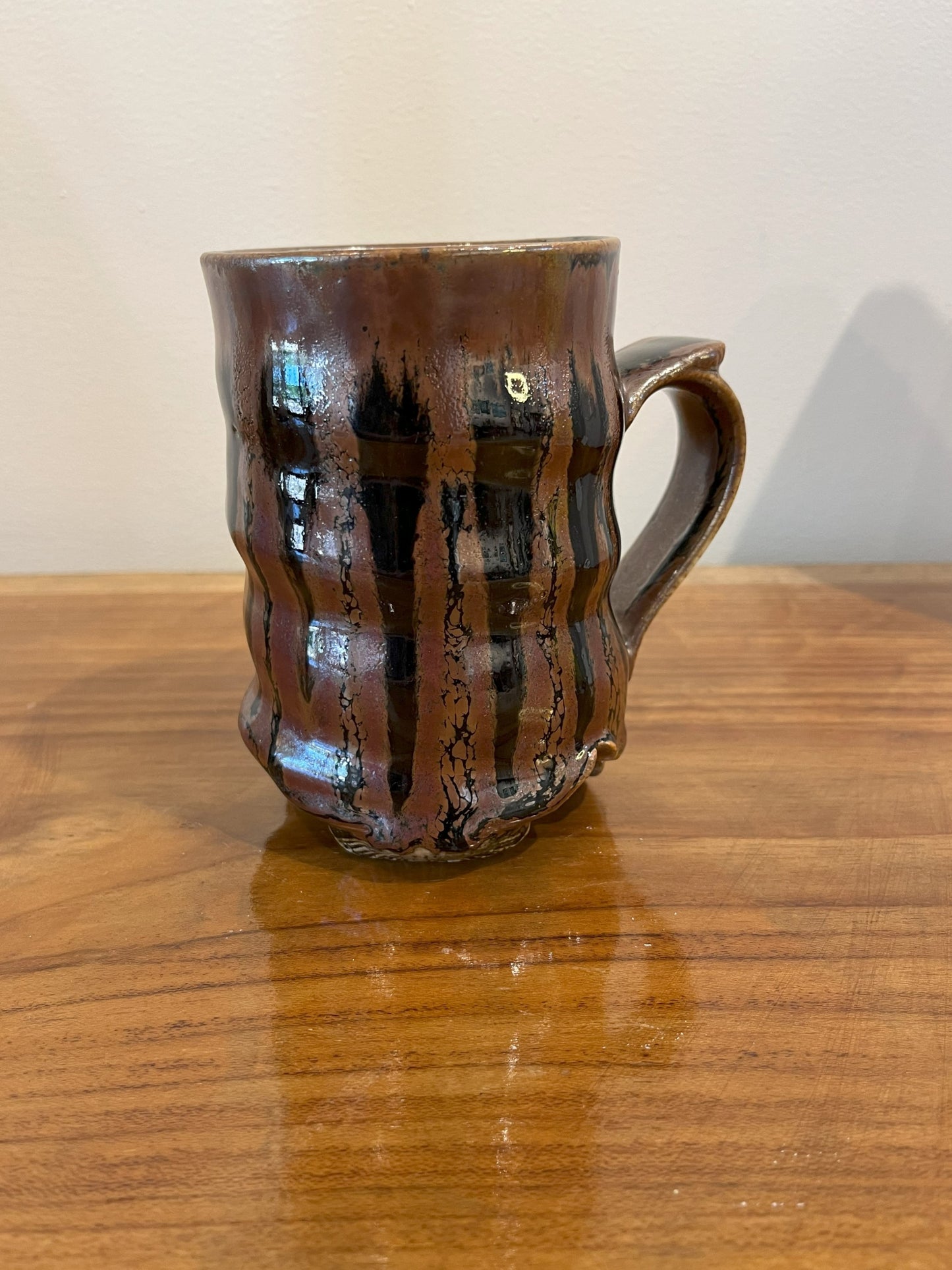 Brown and Black Mug with Decorative base