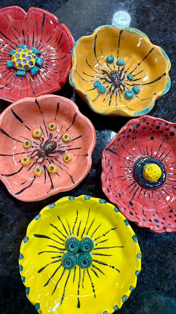 Flower Bee and Bird Baths